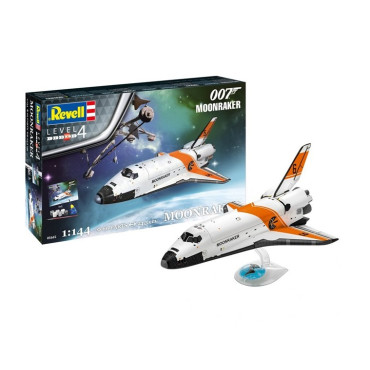 KIT PARA MONTAR REVELL GIFT SET MOONRAKER SPACE SHUTTLE (JAMES BOND 007) "MOONRAKER" 1/144 66 PEÇAS COMPLETO COM TINTA COLA E PINCEL REV 05665